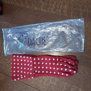 Cutest mcm red polka dot vintage gloves